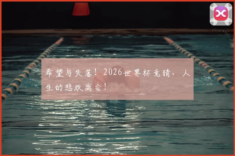 希望与失落!2026世界杯竞猜,人生的悲欢离合!